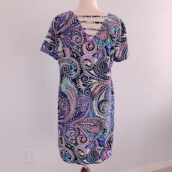 T by Talbots Ladder Back Summer Confetti Dress - Picture 4 of 12